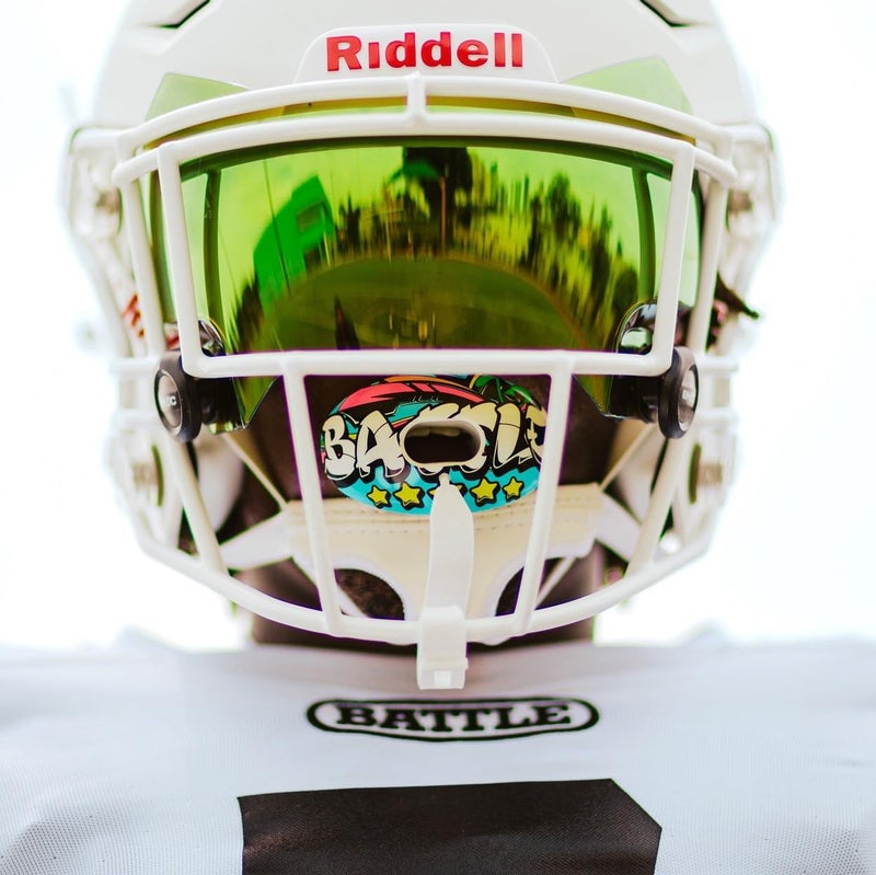 Battle Sports Oxygen Football Mouthguard - Football Mouth Guard with Strap, Superior Airflow & Better Performance, Maximum Breathability, Works with Braces (CBFW) - Image 4